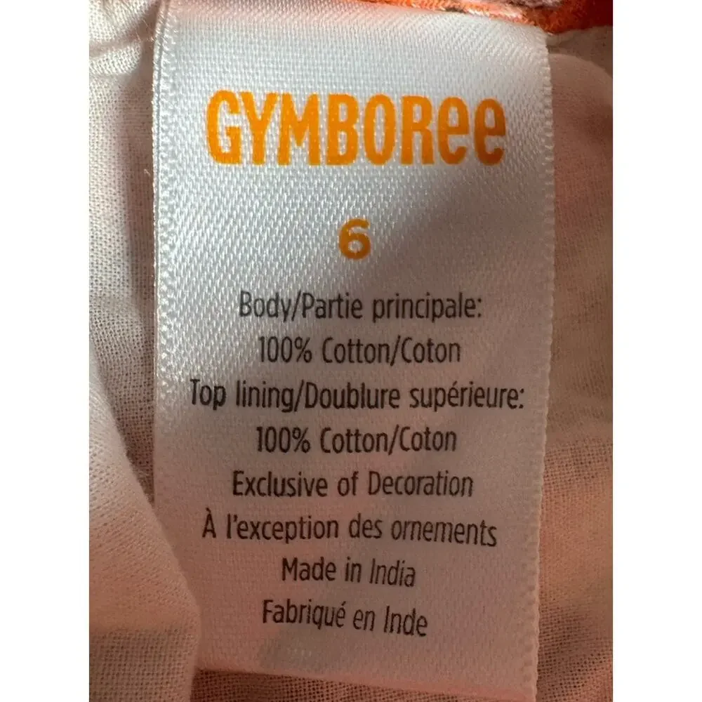 Gymboree Girls Size 6 Orange Plaid Pumpkin Collar Dress Fall Thanksgiving